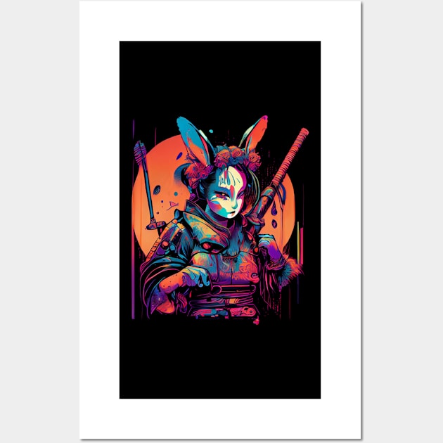 Rabbit Geisha Wall Art by AI INKER